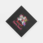 Serviette En Papier Christmas Santa Claus Riding a Unicorn Tank Top (Coin)
