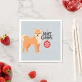 Serviette En Papier Christmas Shiba Inu (En situation)