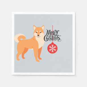 Serviette En Papier Christmas Shiba Inu