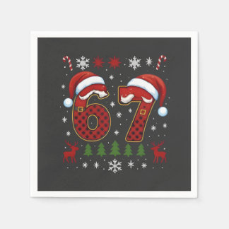 Serviette En Papier Christmas Six Seven 67 Santa Xmas Gen Alpha
