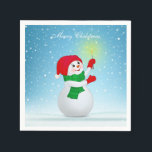 Serviette En Papier Christmas Snowman<br><div class="desc">serviettes de Noël bonhomme de neige.</div>