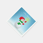 Serviette En Papier Christmas Snowman (Coin)