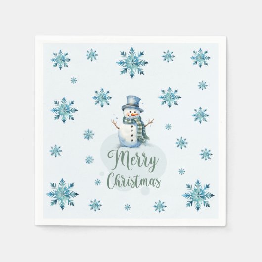 Serviette En Papier Christmas Snowman (Devant)