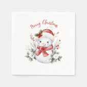 Serviette En Papier Christmas Snowman Party Paper Napkin (Devant)