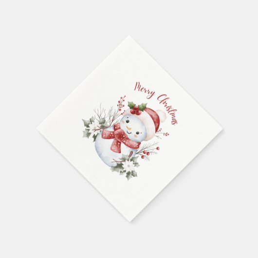 Serviette En Papier Christmas Snowman Party Paper Napkin (Coin)