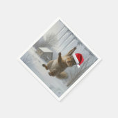 Serviette En Papier Christmas Squirrel Hanging From an Icicle (Coin)