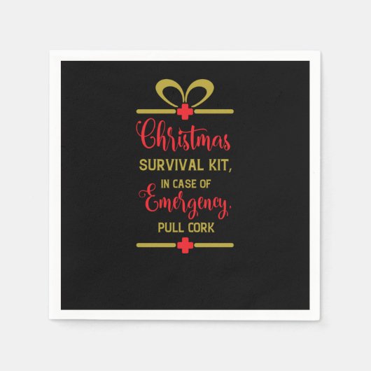 Serviette En Papier christmas survival kit (Devant)