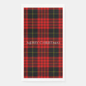Serviette En Papier Christmas Tartan Plaid Joyeux Noël (Devant)