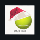 Serviette En Papier Christmas Tennis Ball Santa Hat<br><div class="desc">Christmas Tennis Ball Santa Hat</div>