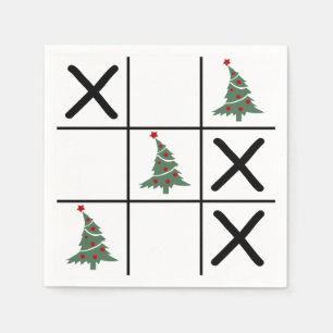 Serviette En Papier Christmas Tic Tac Toe
