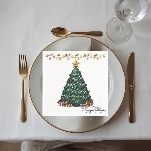 Serviette En Papier Christmas Tree Nepkins