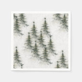 Serviette En Papier Christmas trees in the Woods (Devant)