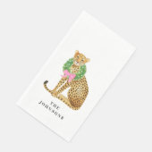 Serviette En Papier Christmas Wreath Leopard  (Coin)