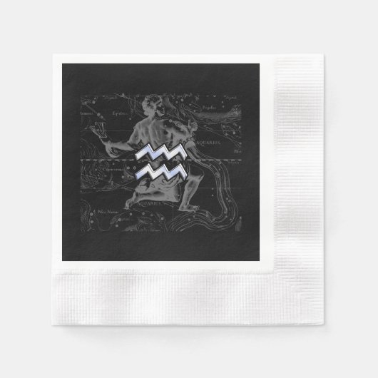 Serviette En Papier Chrome comme Aquarius Connexion Hevelius Map (Devant)