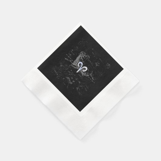 Serviette En Papier Chrome comme Aries Symbole Zodiac sur Hevelius (Coin)