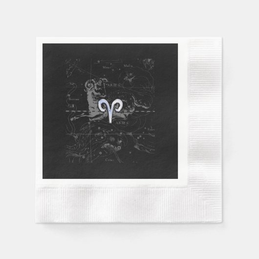 Serviette En Papier Chrome comme Aries Symbole Zodiac sur Hevelius (Devant)