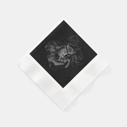 Serviette En Papier Chrome comme Taurus Zodiac Connexion Hevelius Blac (Coin)