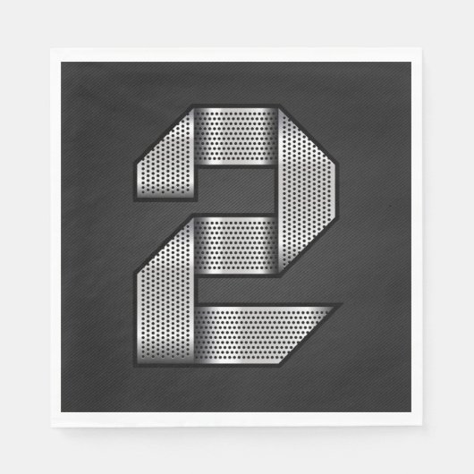 Serviette En Papier Chromium Numéro Deux Papier Naples (Devant)