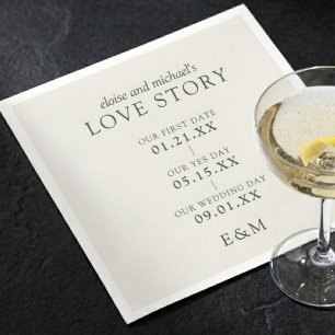 Serviette En Papier Chronologie d'un Classique Amour Histoire Mariage 