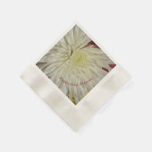 Serviette En Papier Chrysanthème blanc Bonheur fleurit Personnalisable (Coin)