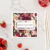 Serviette En Papier Chrysanthème romantique sur Gossamer Pink (En situation)