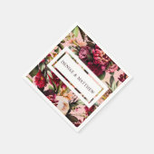 Serviette En Papier Chrysanthème romantique sur Gossamer Pink (Coin)