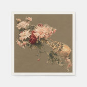 Serviette En Papier Chrysanthèmes dans une bouteille (Devant)