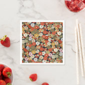 Serviette En Papier Chrysanthèmes en or (En situation)