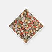 Serviette En Papier Chrysanthèmes en or (Coin)