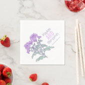 Serviette En Papier Chrysanthemum fleurs violettes serviettes mariages (En situation)