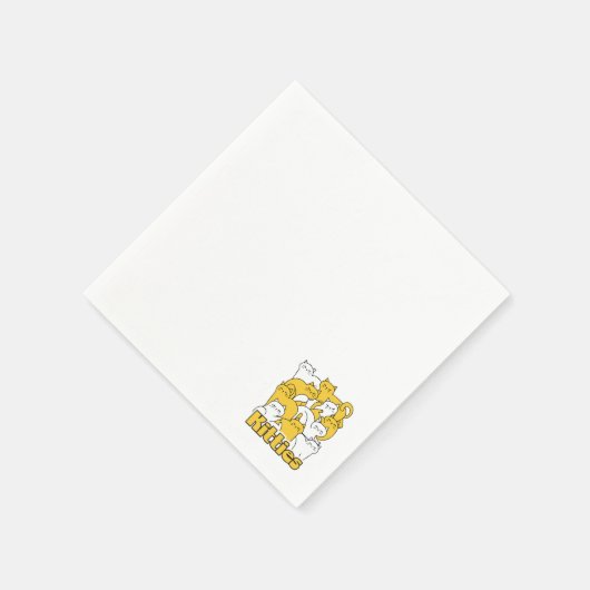 Serviette En Papier Chubby Kitties Design - Cat Art adorable (Coin)