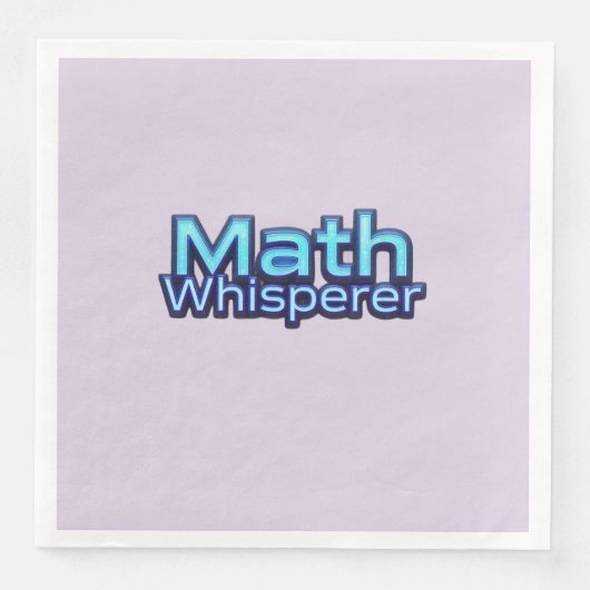 Serviette En Papier Chuchoteur de Maths (Devant)