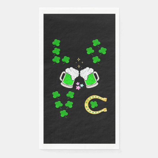 Serviette En Papier Chuck Shamrock Dublin Day Horseshoe irlandais (Devant)