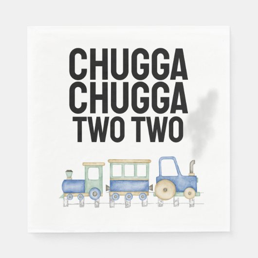 Serviette En Papier Chugga Chugga Deux | 2e anniversaire | Serviettes (Devant)