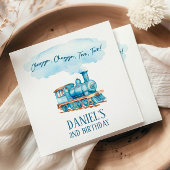 Serviette En Papier Chugga Deux Choo Choo Train 2e fête d'anniversaire