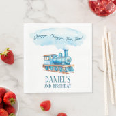 Serviette En Papier Chugga Deux Choo Choo Train 2e fête d'anniversaire (En situation)