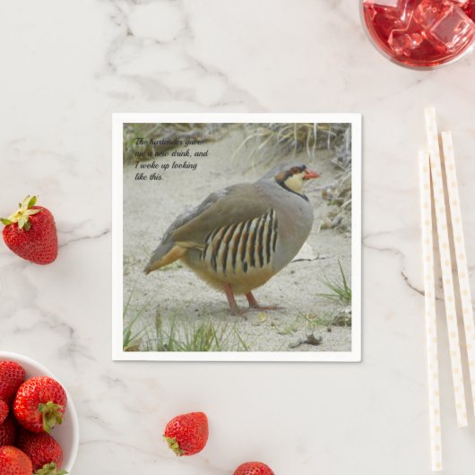 Serviette En Papier Chukar Partridge (En situation)