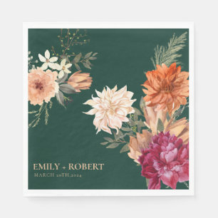 Serviette En Papier Chute amoureuse aquarelle mariage de automne