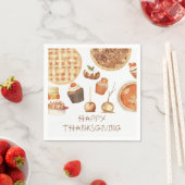 Serviette En Papier Chute Citrouille tarte Thanksgiving Dîner Napkins (En situation)