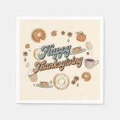 Serviette En Papier Chute Citrouille tarte Thanksgiving Dîner Napkins (Devant)