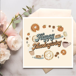Serviette En Papier Chute Citrouille tarte Thanksgiving Dîner Napkins
