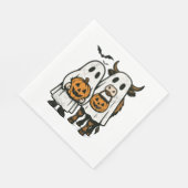 Serviette En Papier Chute Cute Vache Highland Ghost Halloween (Coin)
