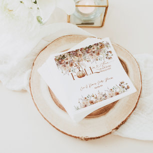 Serviette En Papier Chute d'amour Fleur sauvage Baby shower rustique