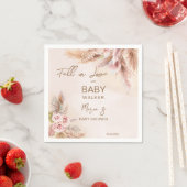 Serviette En Papier Chute d'amour pampas herbe baby shower boho (En situation)