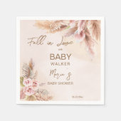 Serviette En Papier Chute d'amour pampas herbe baby shower boho (Devant)