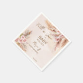 Serviette En Papier Chute d'amour pampas herbe baby shower boho (Coin)