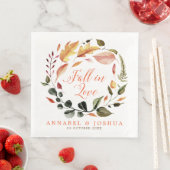 Serviette En Papier Chute dans l'amour Automne Mariage / Engagement (En situation)
