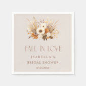 Serviette En Papier Chute dans Love Boho Fête des mariées (Devant)