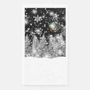 Serviette En Papier Chute de neige au solstice d'hiver