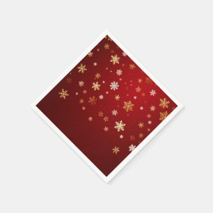 Serviette En Papier Chute de neige traditionnelle : Noël Pnappes à nei